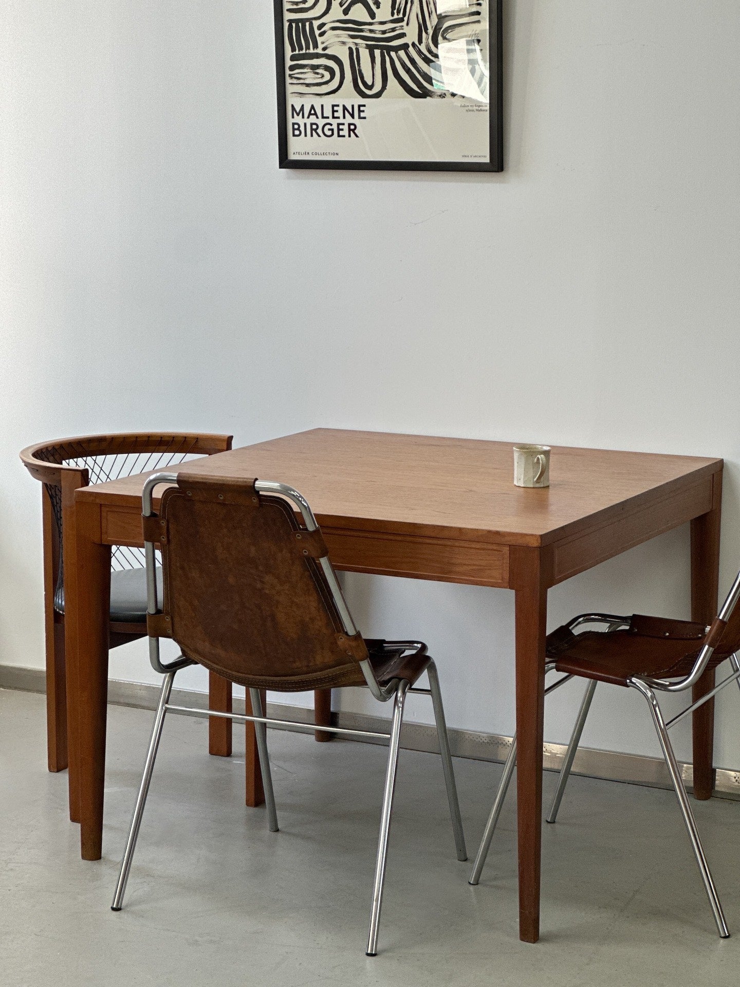 Danish Designer Square Teak Dining Table by Finn Juhl