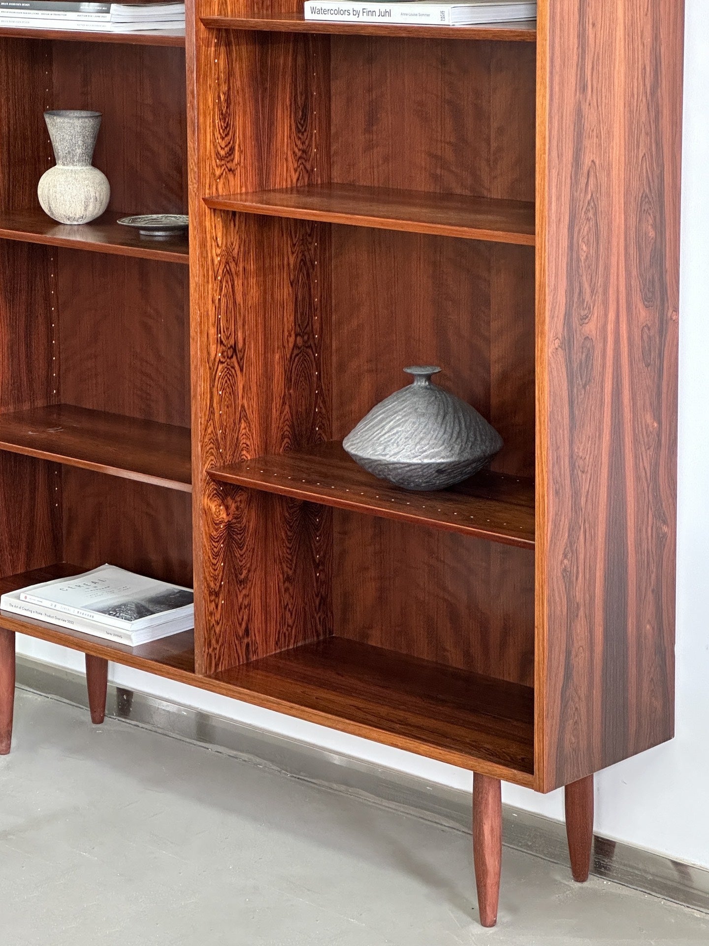 Danish Simple Rosewood Sideboard Bookcase Display by Designer