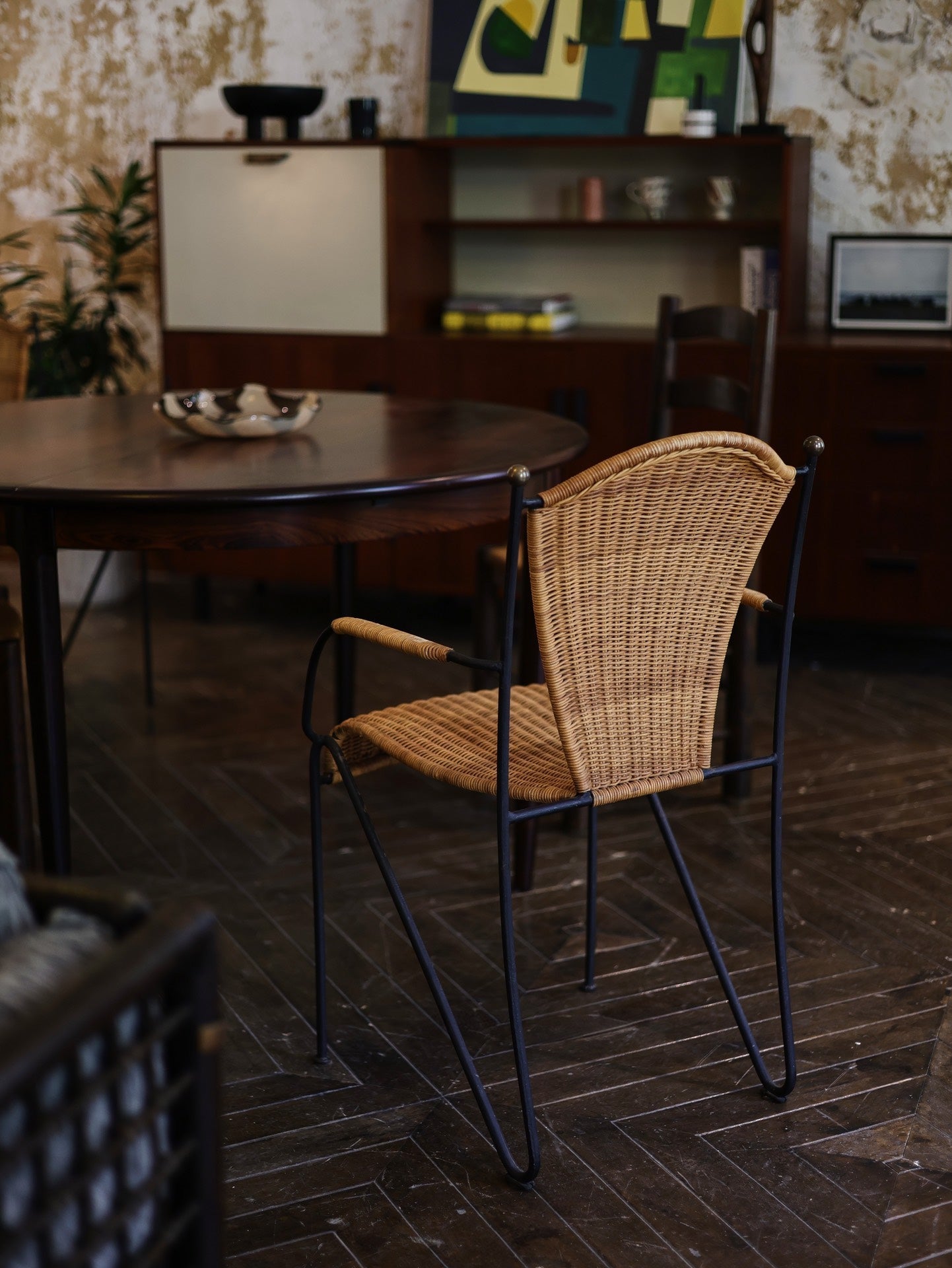 Stylish Ficks Reed Rattan Chair by Pipsan Saarinen Swanson