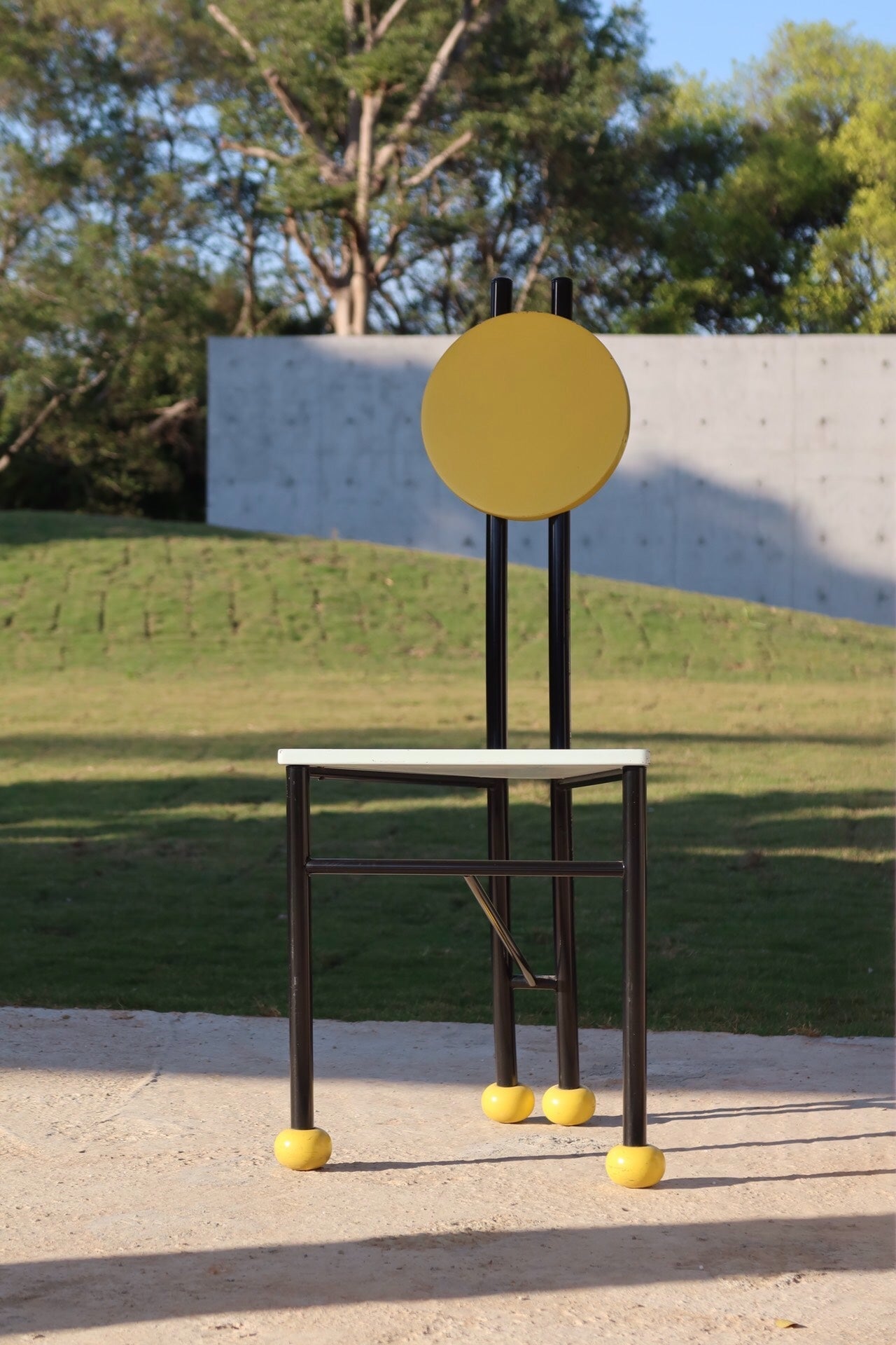 Memphis Inspired Colorful Adjustable Dining Chair by Memphis Designer