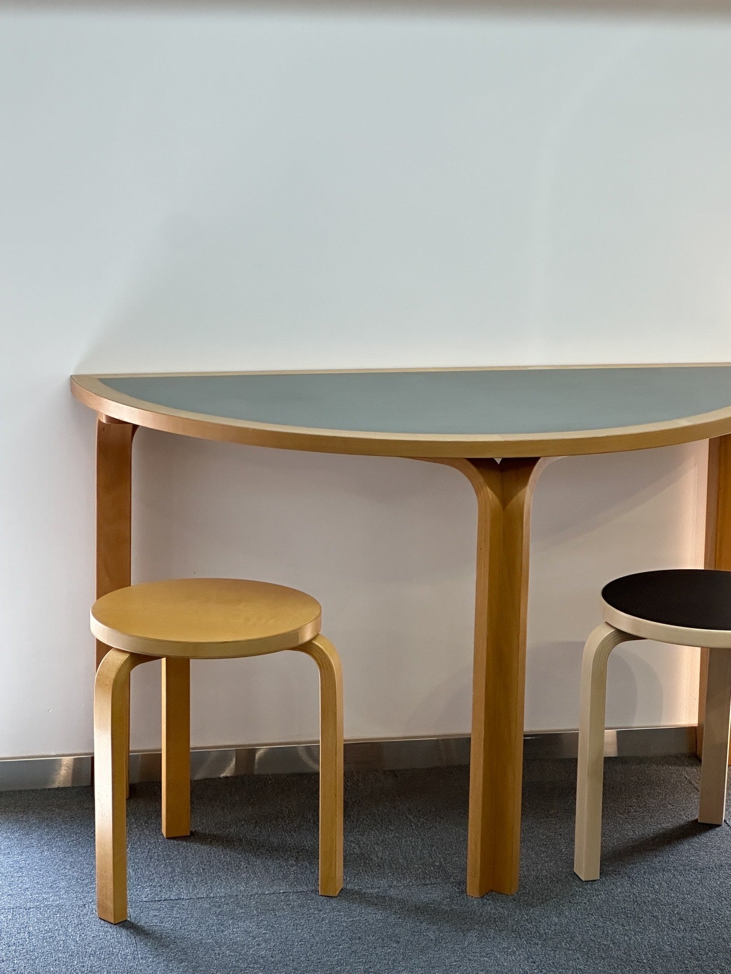 Danish Semi-Circular Desk Table: DSC by Rud Thygesen & Johnny Sørensen