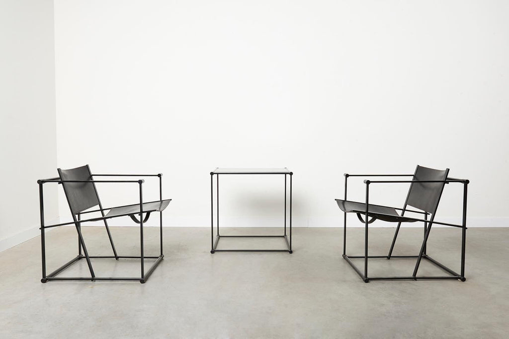 FM62 Leather Cubic Chairs by Radboud van Beekum