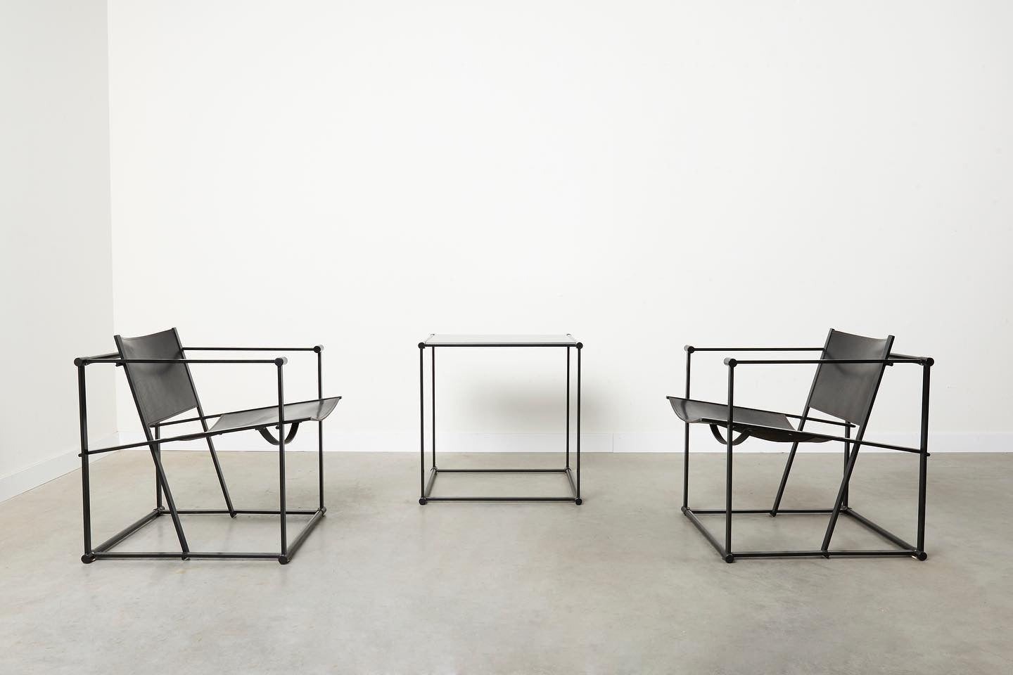 FM62 Leather Cubic Chairs by Radboud van Beekum