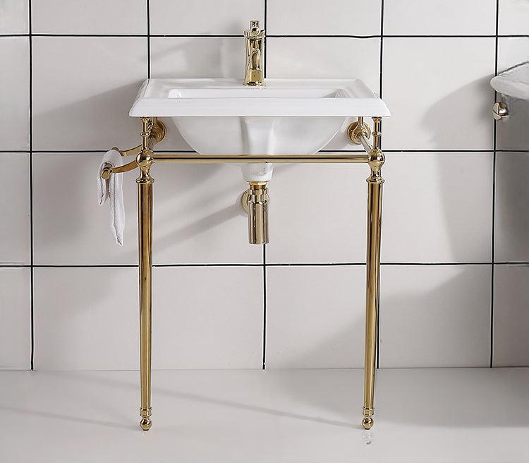 Tiziano Retro Gold Copper Bracket Integrated Basin