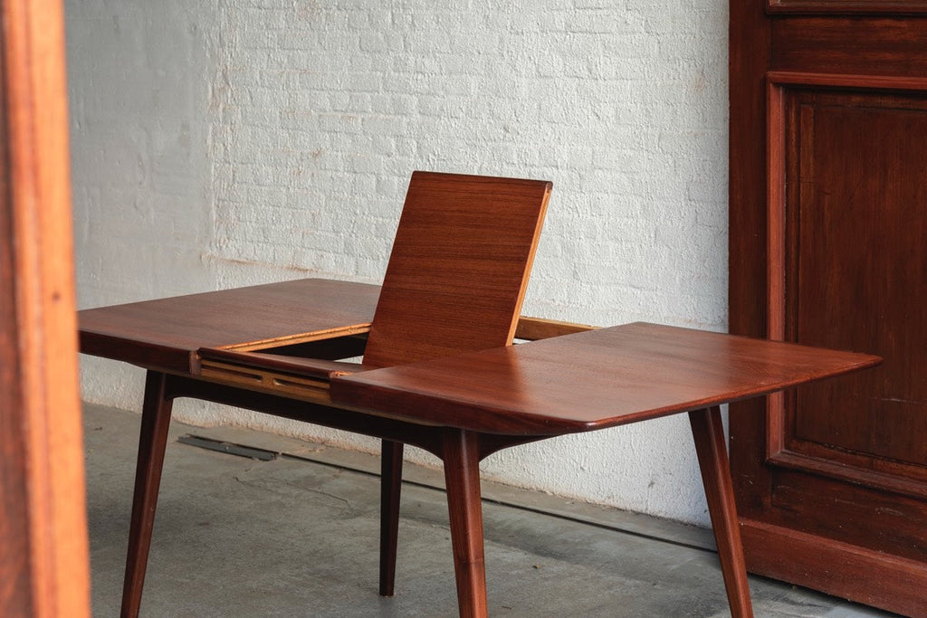 Designer Rosewood Extendable Dining Table by Louis Van Teeffelen