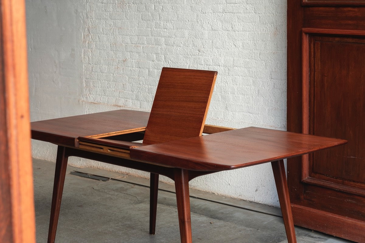 Designer Rosewood Extendable Dining Table by Louis Van Teeffelen