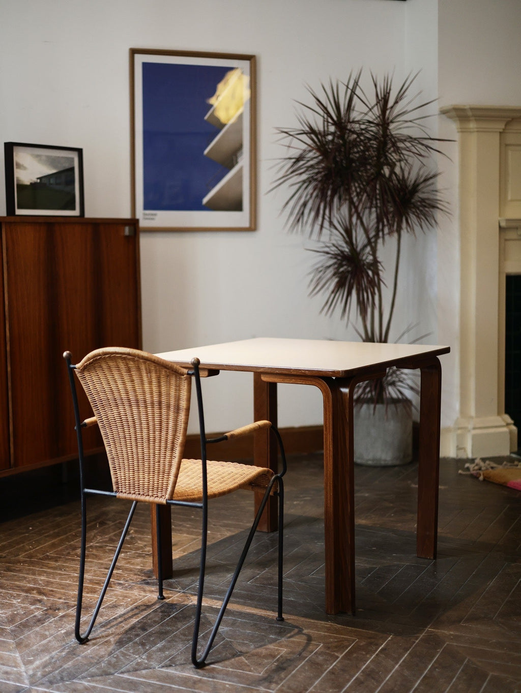 Stylish Ficks Reed Rattan Chair by Pipsan Saarinen Swanson