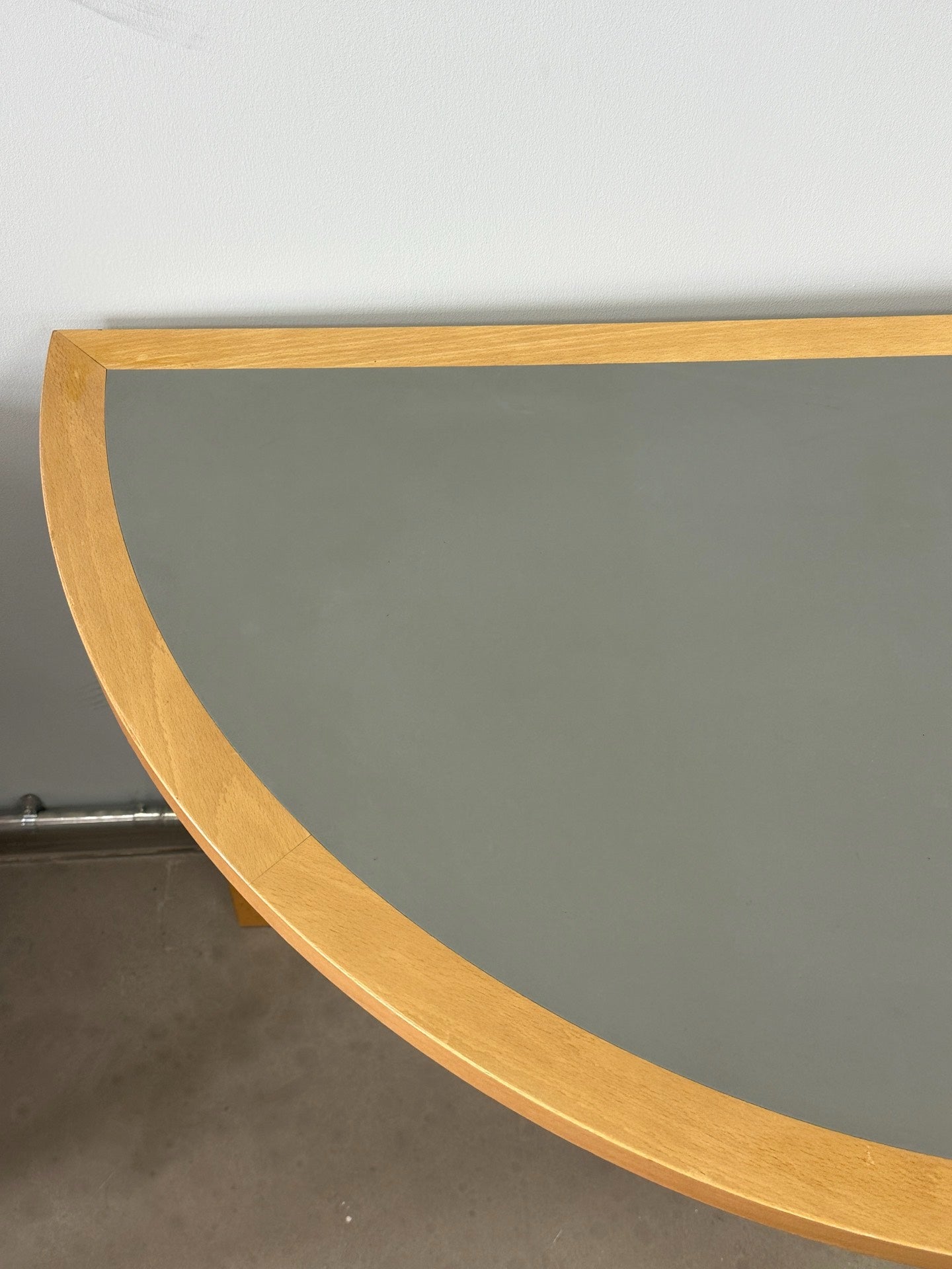 Danish Semi-Circular Desk Table: DSC by Rud Thygesen & Johnny Sørensen