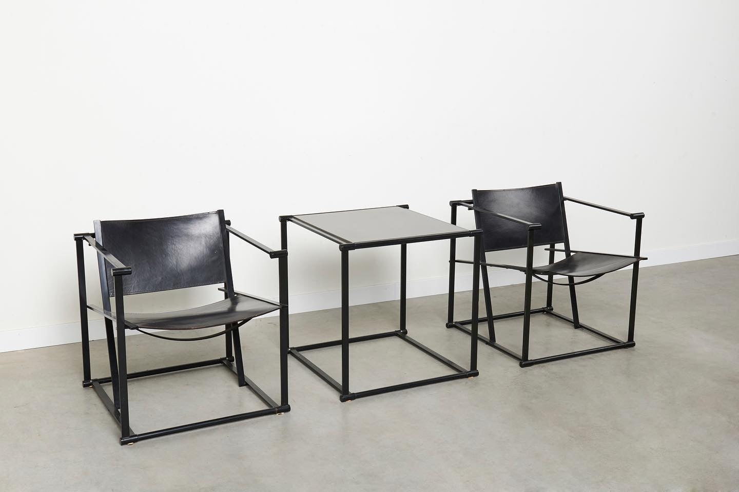 FM62 Leather Cubic Chairs by Radboud van Beekum