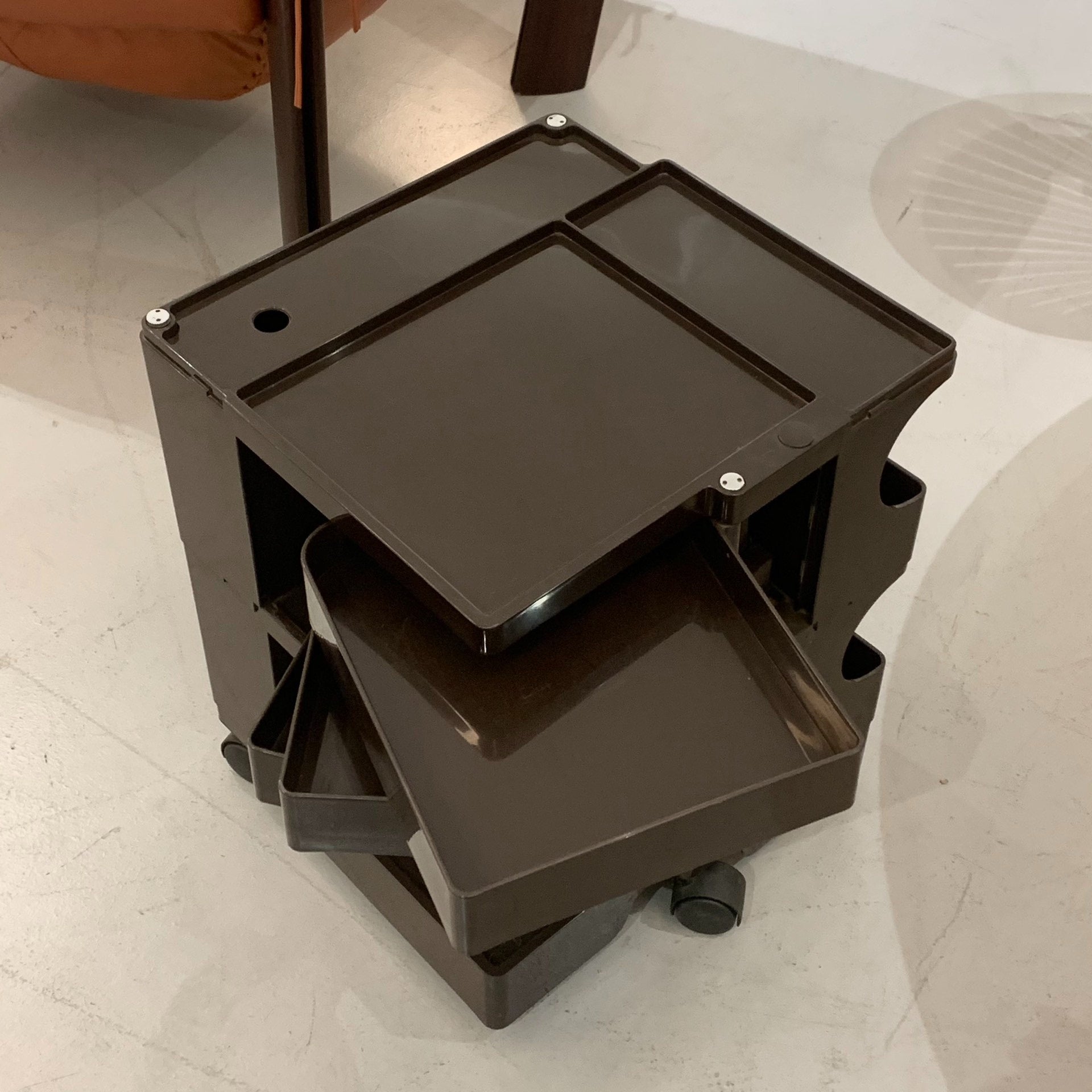 Italian Brown Boby Storage Trolley by Joe Colombo