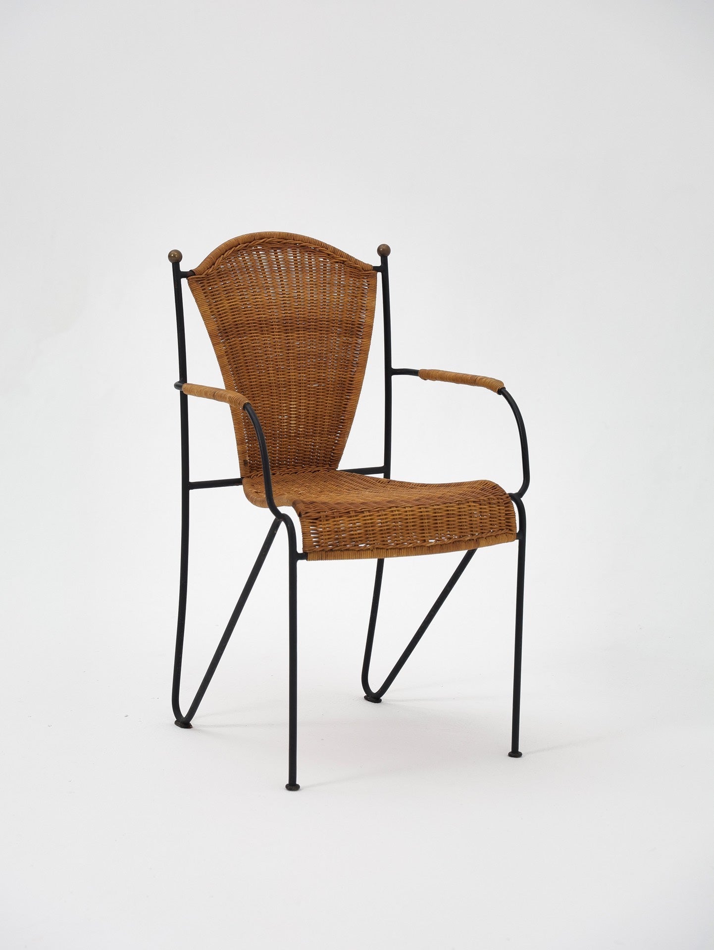 Stylish Ficks Reed Rattan Chair by Pipsan Saarinen Swanson
