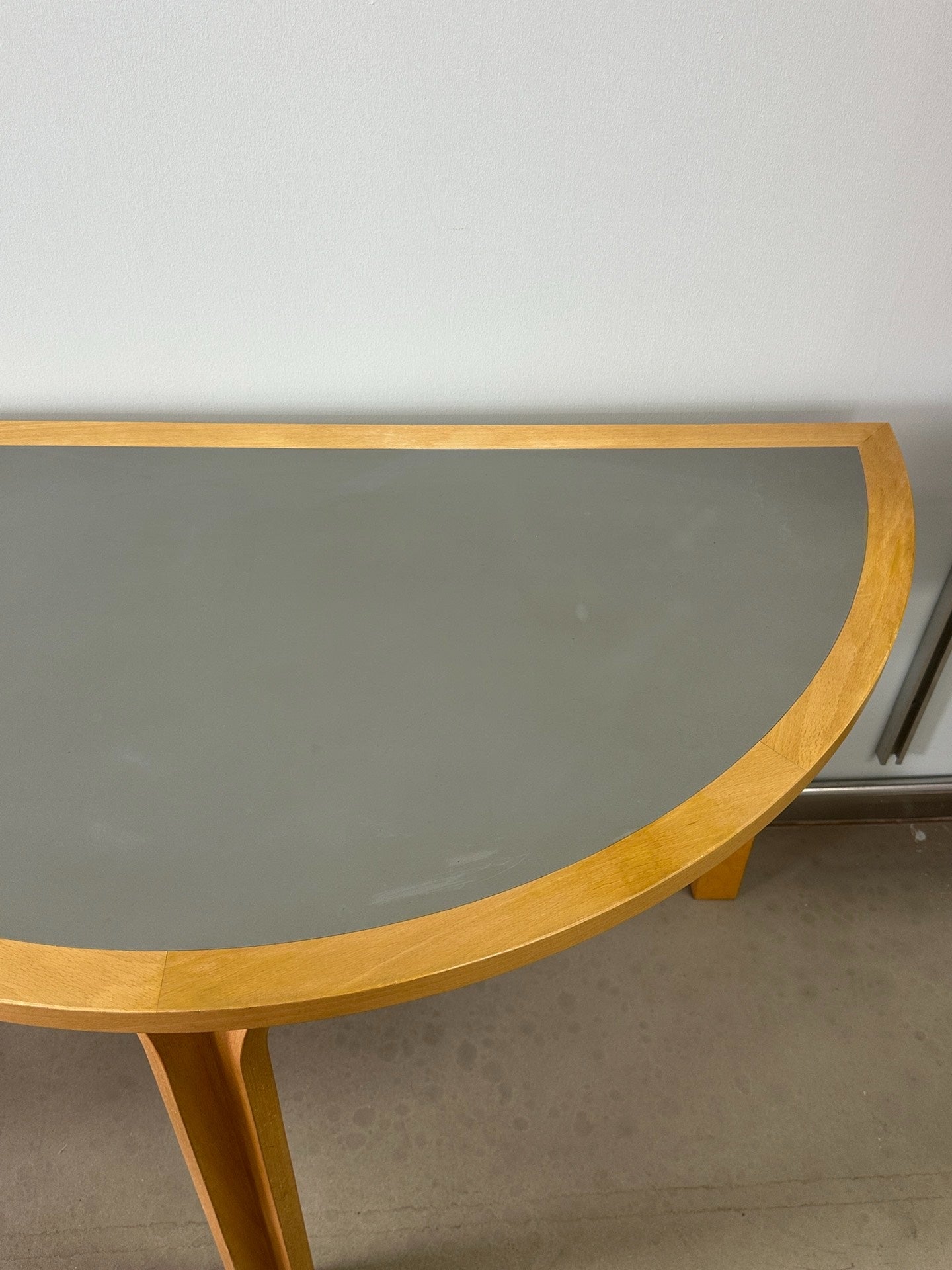 Danish Semi-Circular Desk Table: DSC by Rud Thygesen & Johnny Sørensen