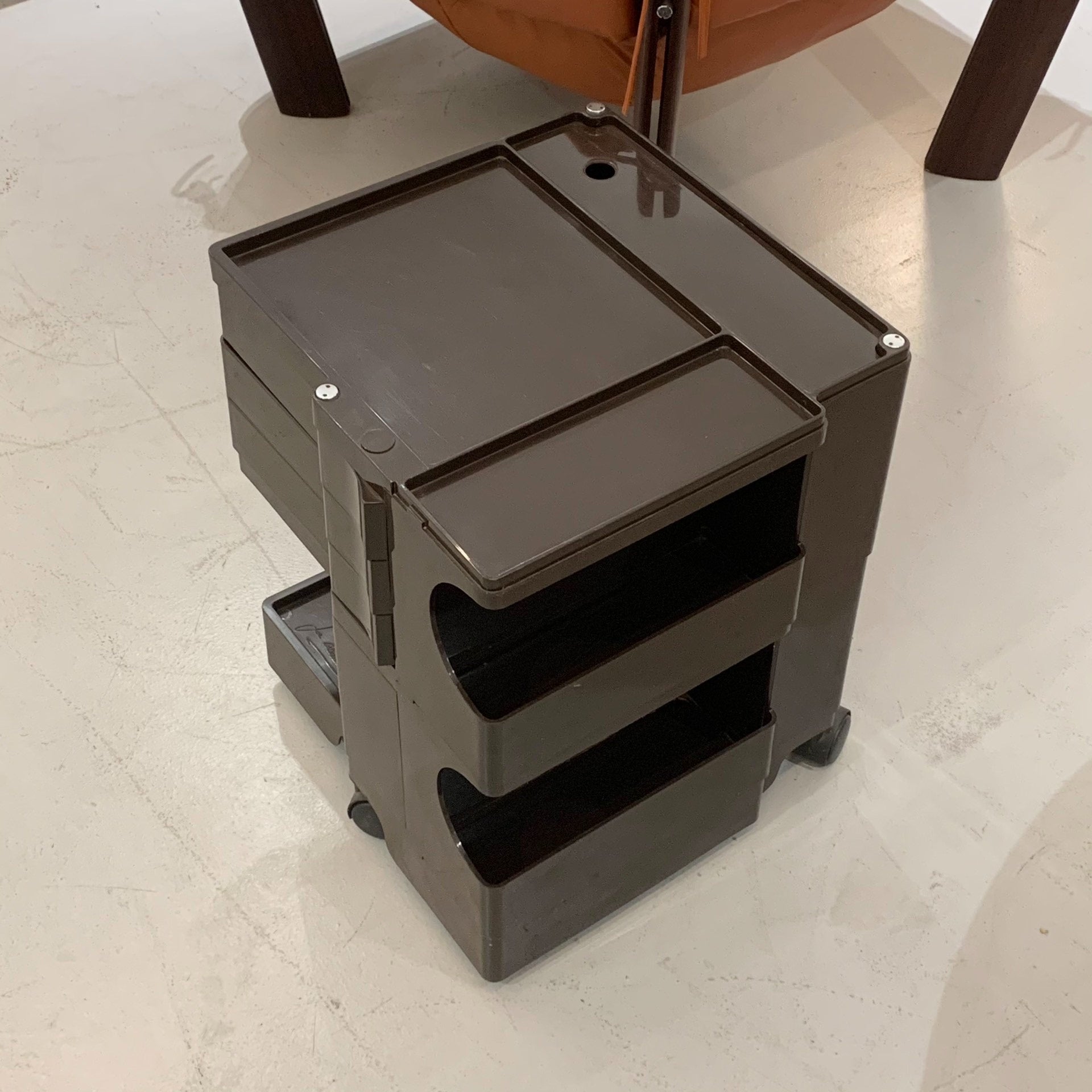 Italian Brown Boby Storage Trolley by Joe Colombo