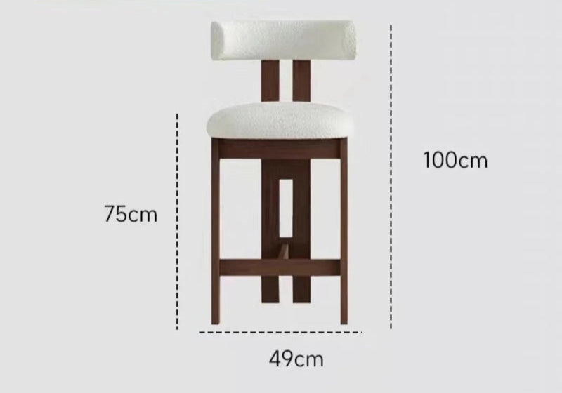 Vintage solid wood dining chair French