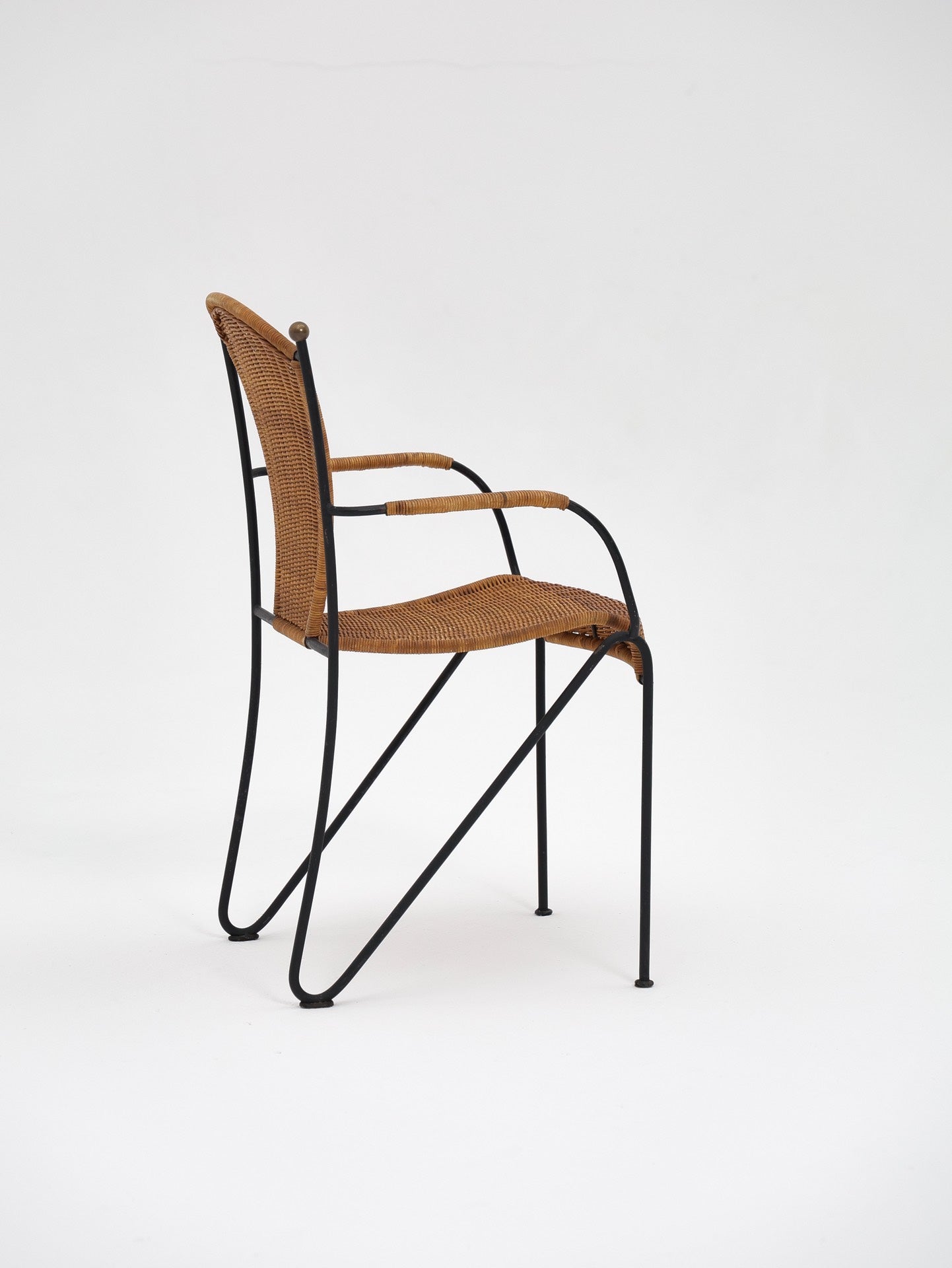 Stylish Ficks Reed Rattan Chair by Pipsan Saarinen Swanson