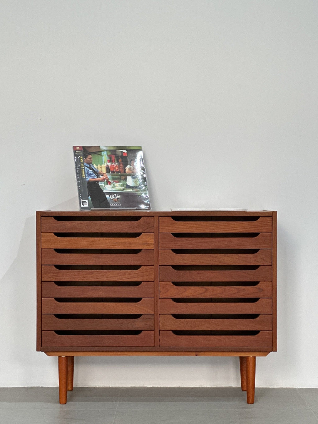 Danish Storage Cabinet: Teak Filing Cabinet by Designer