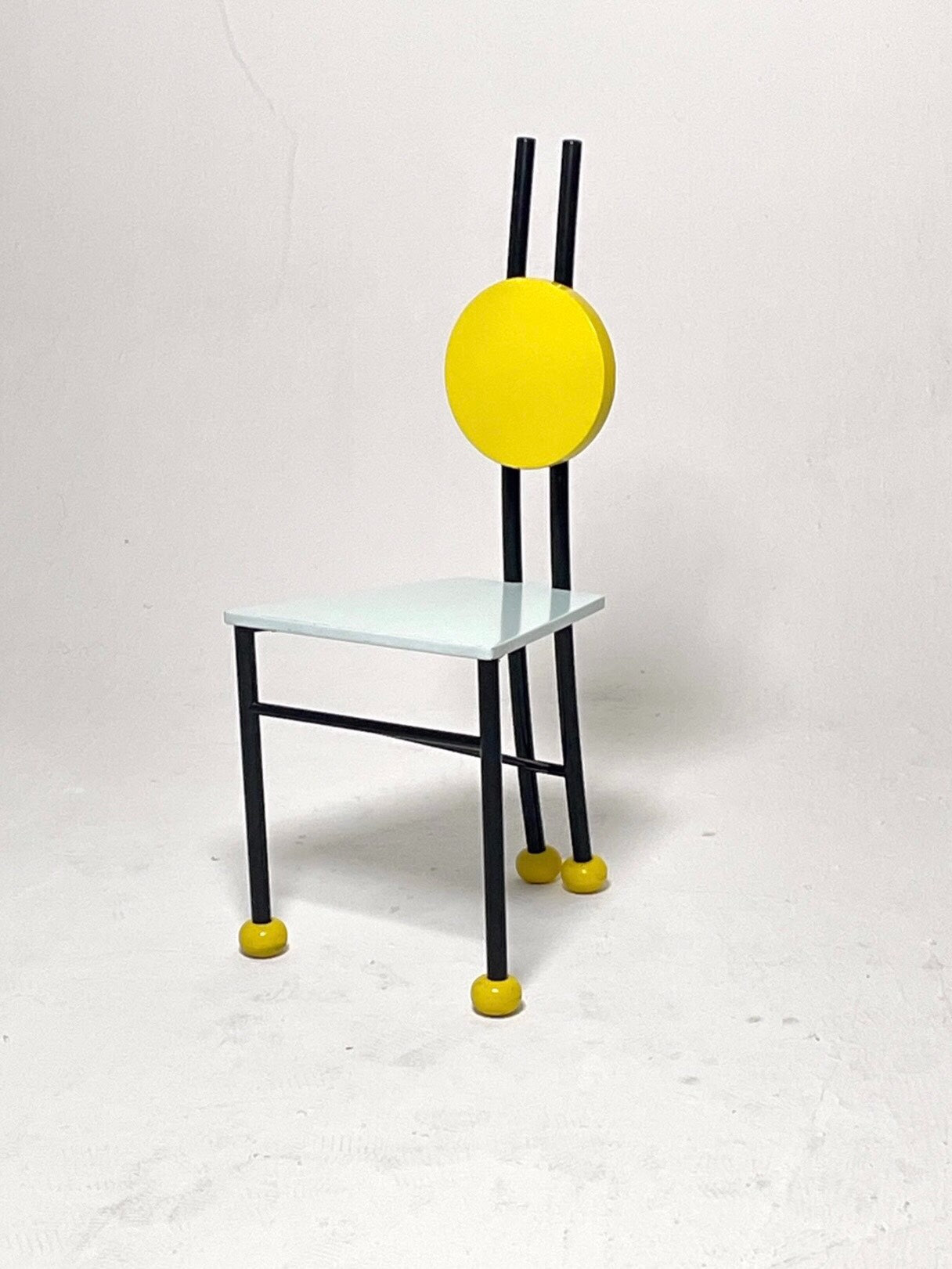 Memphis Inspired Colorful Adjustable Dining Chair by Memphis Designer