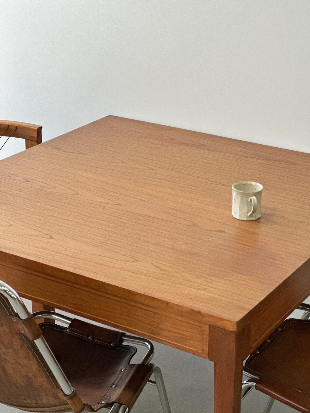 Danish Designer Square Teak Dining Table by Finn Juhl