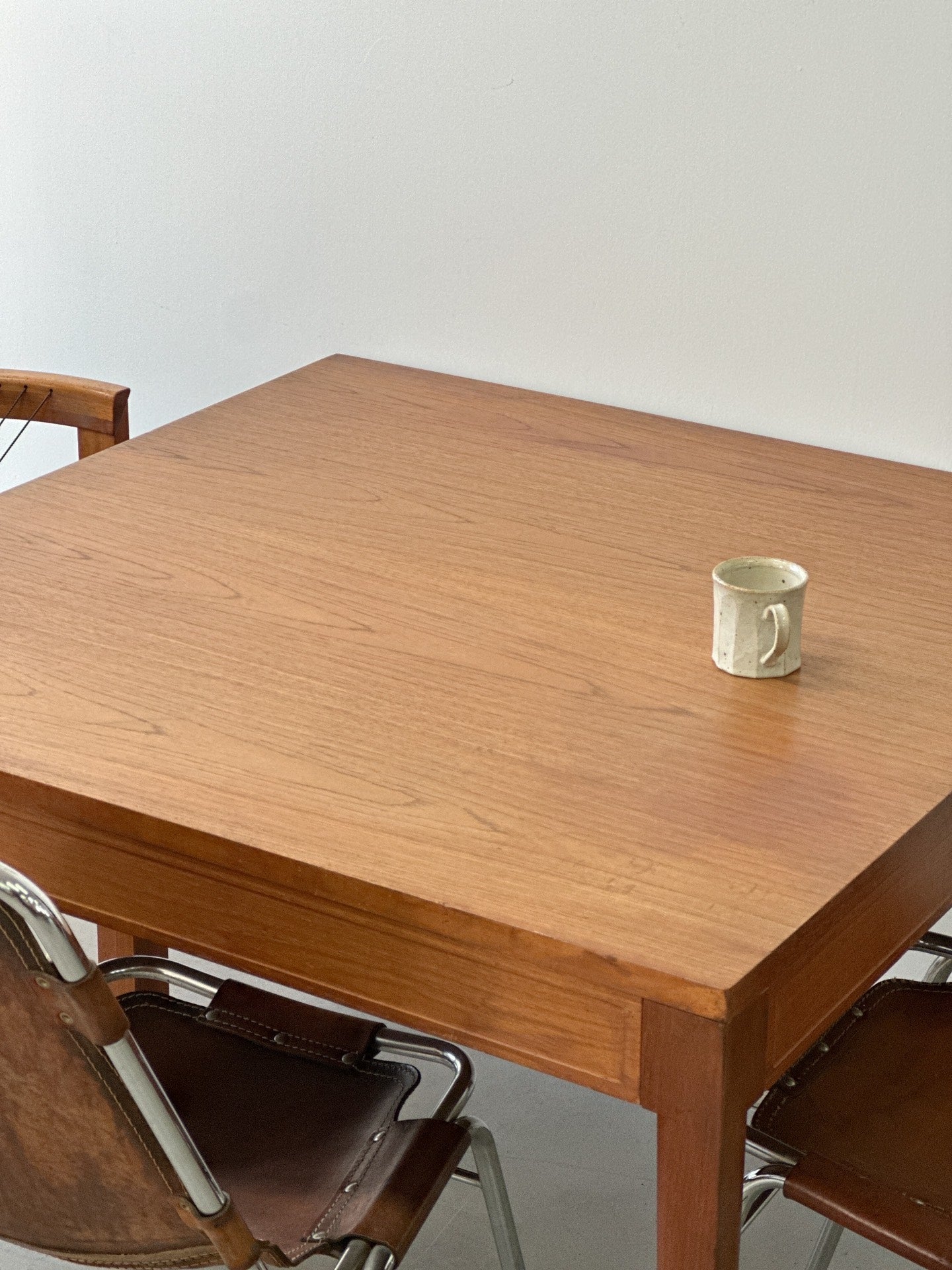 Danish Designer Square Teak Dining Table by Finn Juhl