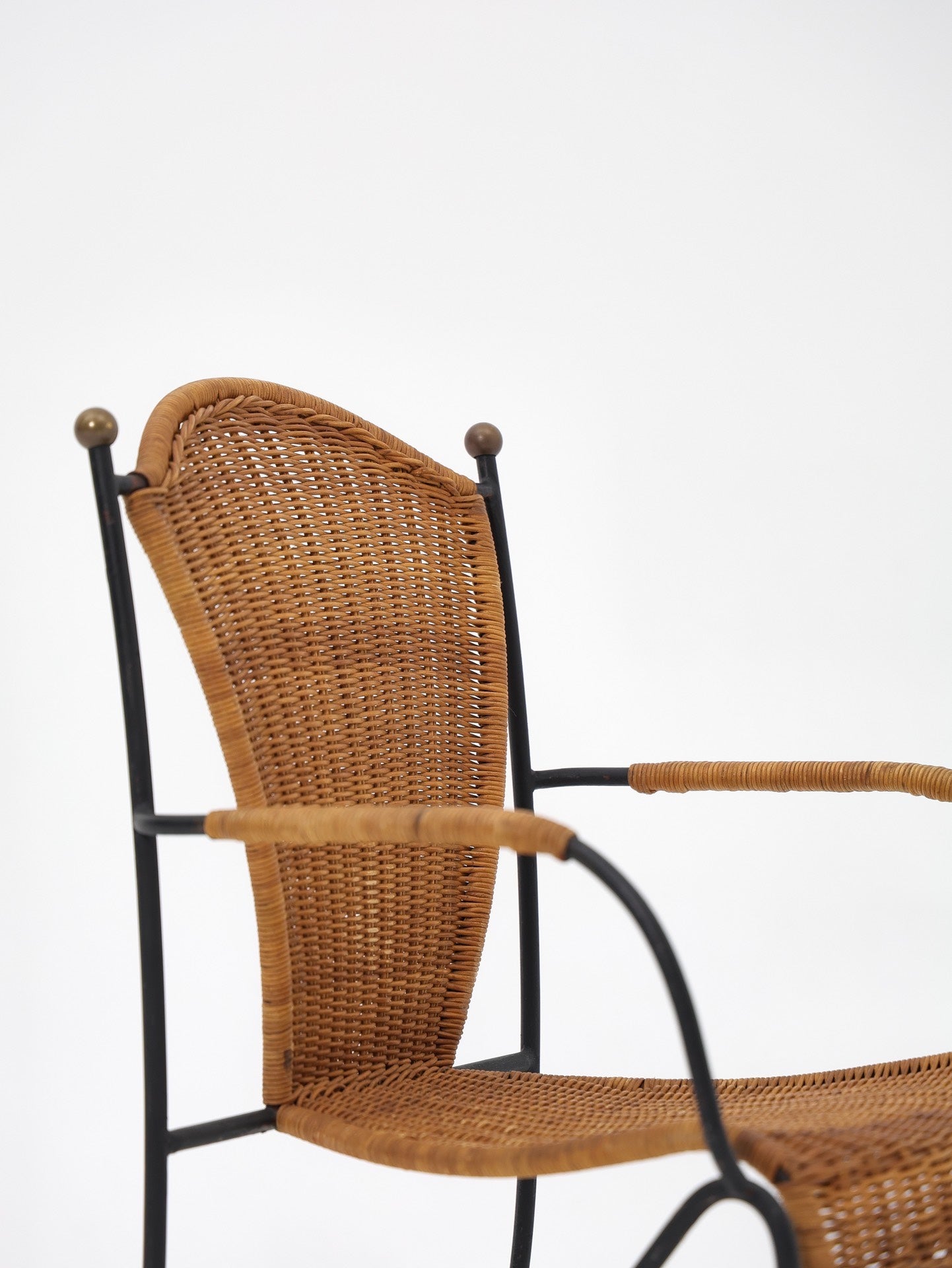 Stylish Ficks Reed Rattan Chair by Pipsan Saarinen Swanson