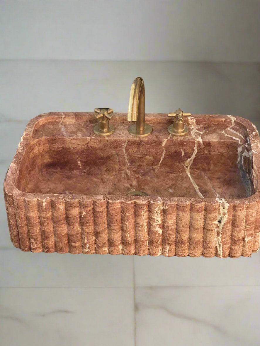 Martella Mooli Home Natural Marble Wall-Mounted Basin