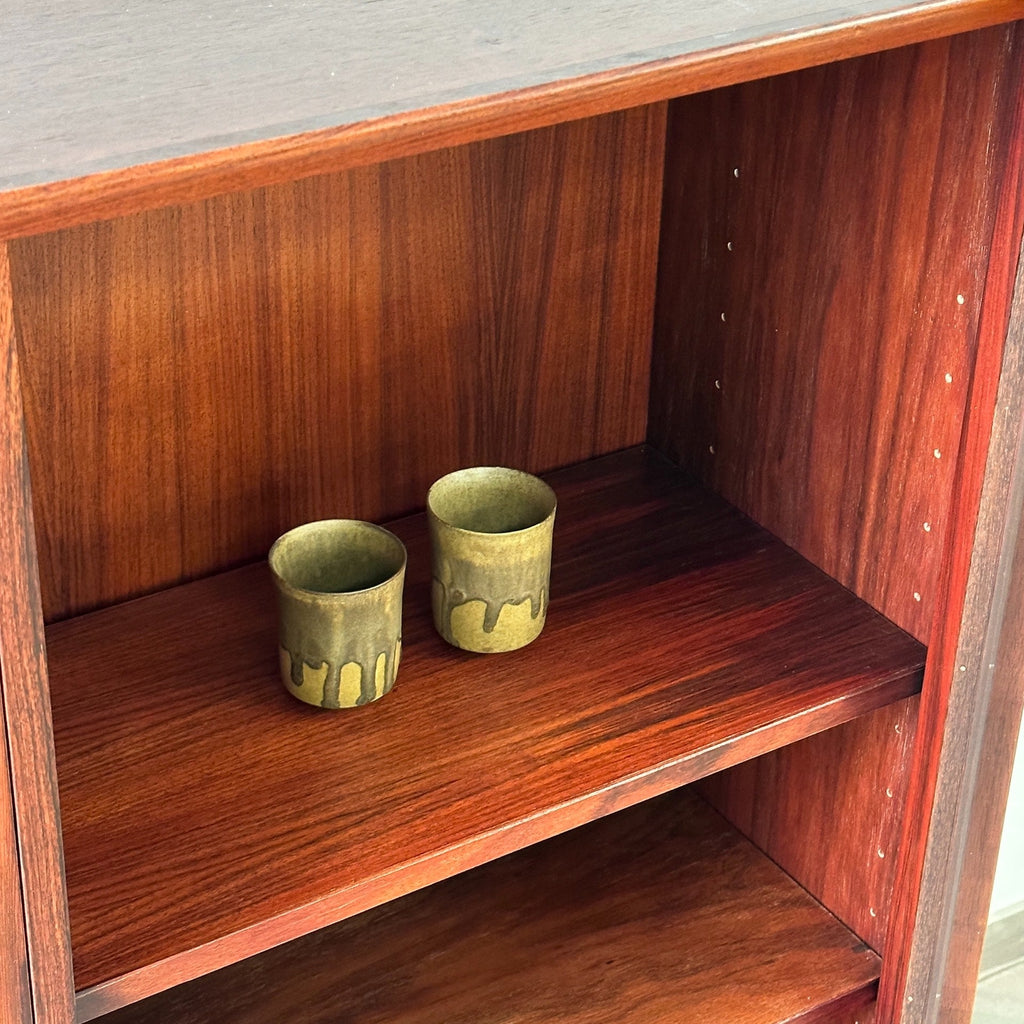 Danish Rosewood Glass Display Bookcase by Poul Hundevad