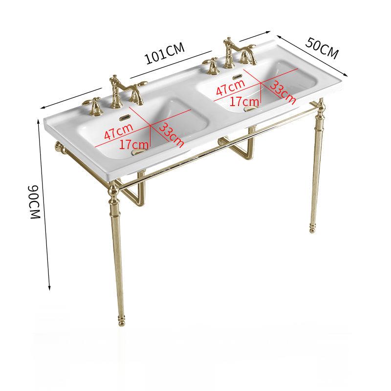 Ferrara Faenza Gold Finish Freestanding basin