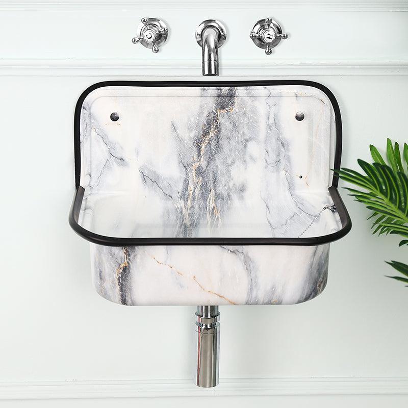Talia Retro Red Copper Hanging Basin, Nostalgic Bathroom Sink