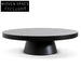 1.1m Round Coffee Table - Black Oak Coffee Tables