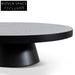 1.1m Round Coffee Table - Black Oak Coffee Tables