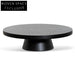 1.1m Round Coffee Table - Black Oak Coffee Tables
