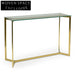 1.2m Glass Console Table - Gold Base Console Table
