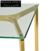 1.2m Glass Console Table - Gold Base Console Table