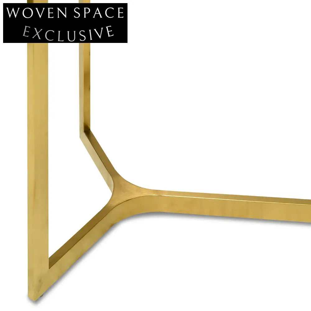 1.2m Glass Console Table - Gold Base Console Table