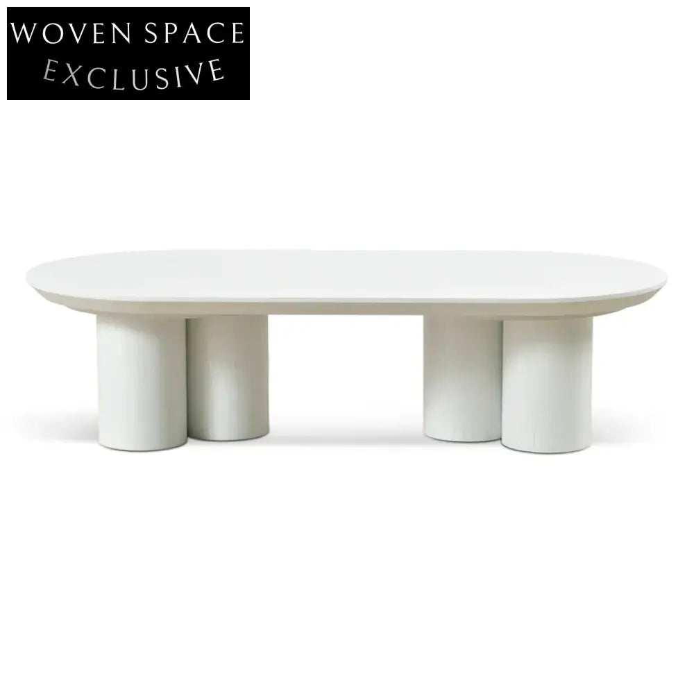 1.3m Coffee Table - Full White
