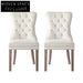 1 Set of 2 Artiss Dining Chairs Beige Velvet Dining Chairs