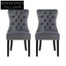 1 Set of 2 Artiss Dining Chairs Grey Velvet Dining Chairs
