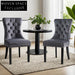 1 Set of 2 Artiss Dining Chairs Grey Velvet Dining Chairs