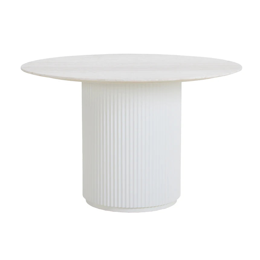 1.2m Round White Dining Table 