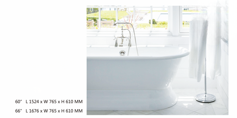 Ventimiglia Dietao Retro Enamel Cast Iron Bathtub