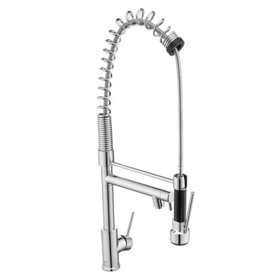 Chrome Double Spout Kitchen Mixer