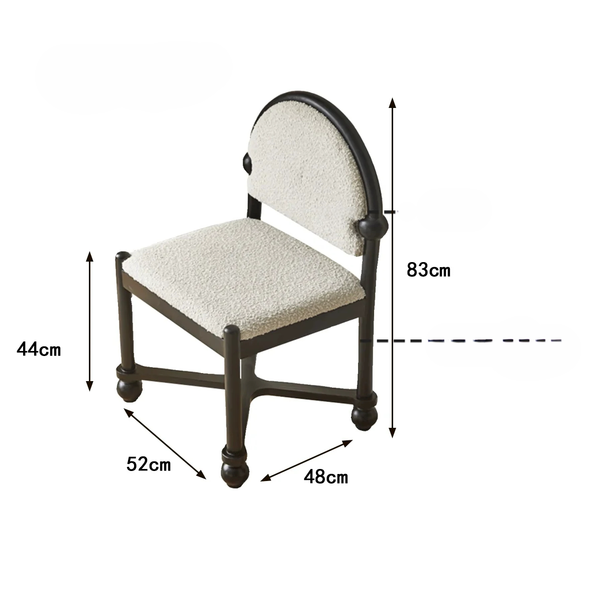simple retro back chair