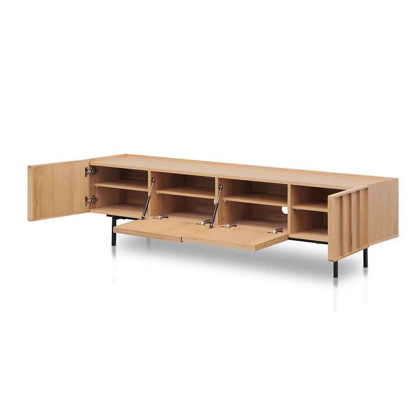 2m Wooden TV Entertainment Unit - Natural