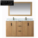 152 cm Modern Double-Sink Bathroom Vanity, Floor Mounted Wood Cabinet