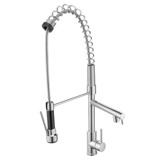 Chrome Double Spout Kitchen Mixer