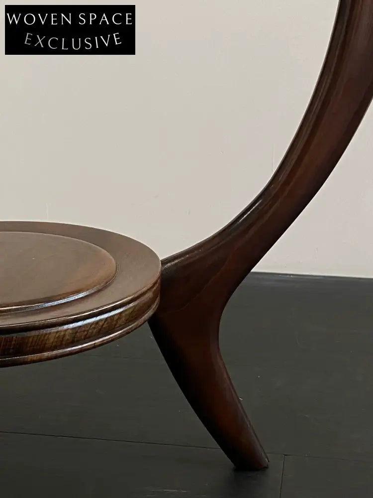 Authentic 1950s Italian Mid-Century Teak Wood Round Coffee Table