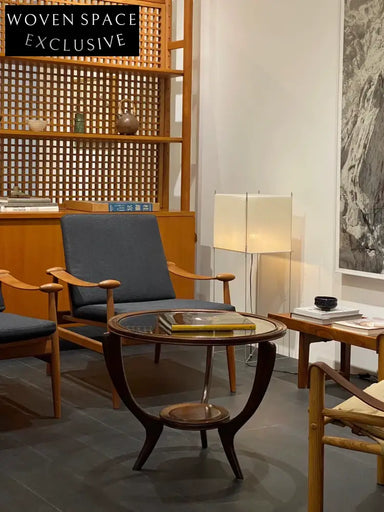 Authentic 1950s Italian Mid-Century Teak Wood Round Coffee Table