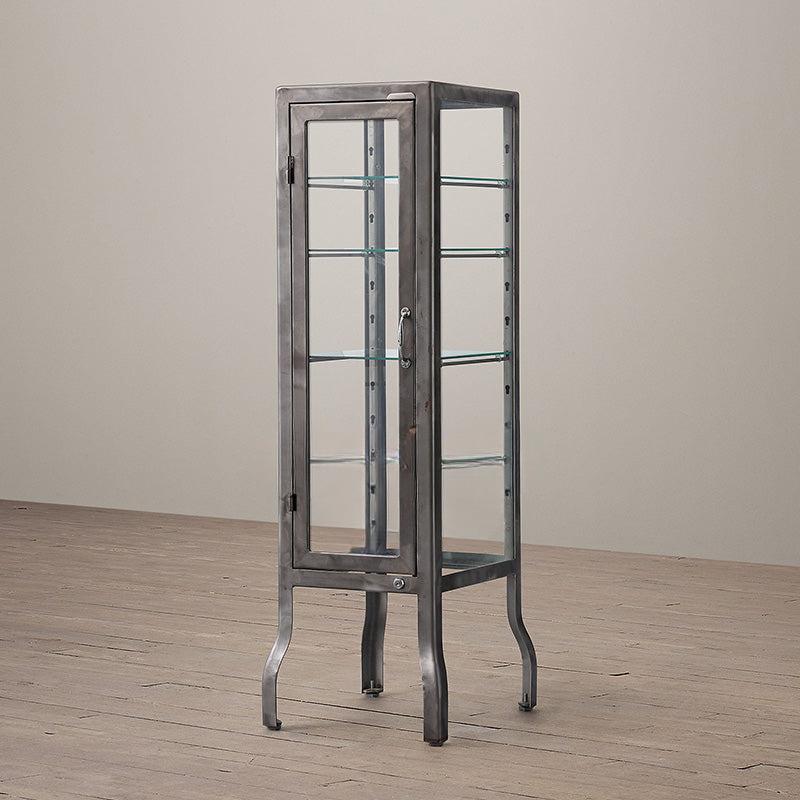 Angéle Dulton Industrial Iron Glass Display Showcase