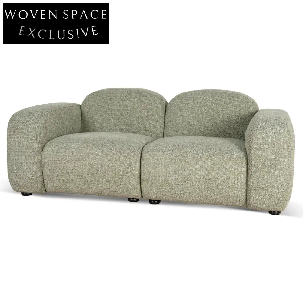 2 Seater Sofa - Coral Light Green Stool