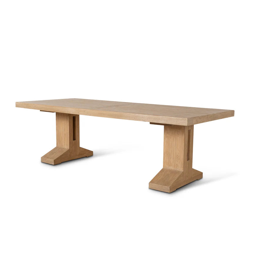  2.44m Elm Dining Table - Natural